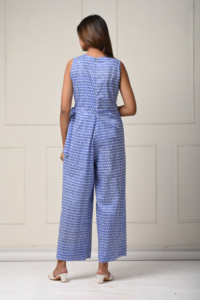 printed jumpsuit in cotton