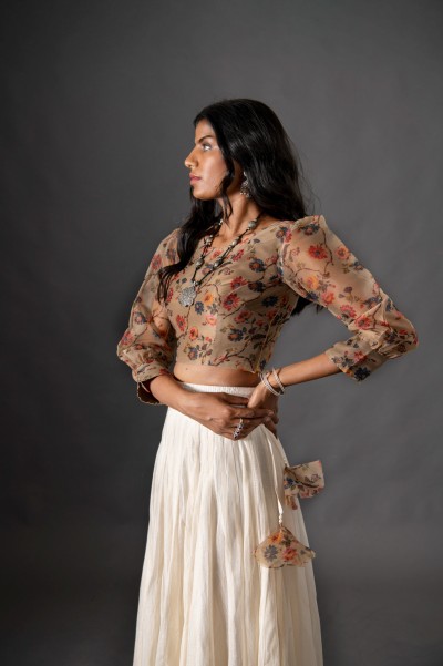 Indowestern Skirt with Crop Top
